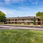 Photo of the exterior of one of the buildings at Forest Park Apartments